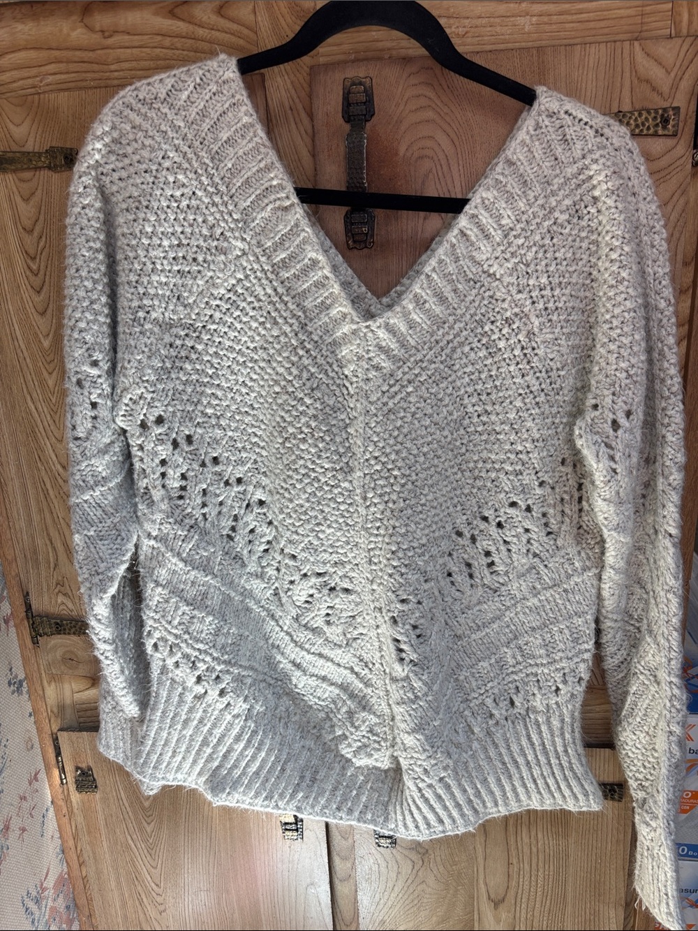 Maurices women's open-knit V-neck pullover sweater size M